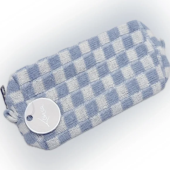 Blue Checkered Cosmetic Case | NWT - Picture 4 of 8